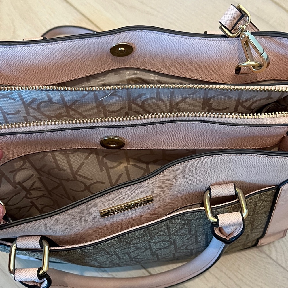 Calvin Klein Blush and Taupe Satchel - Picture 6 of 14